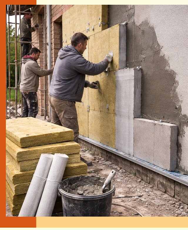 Утепление кирпичного дома под ключ в Колпино