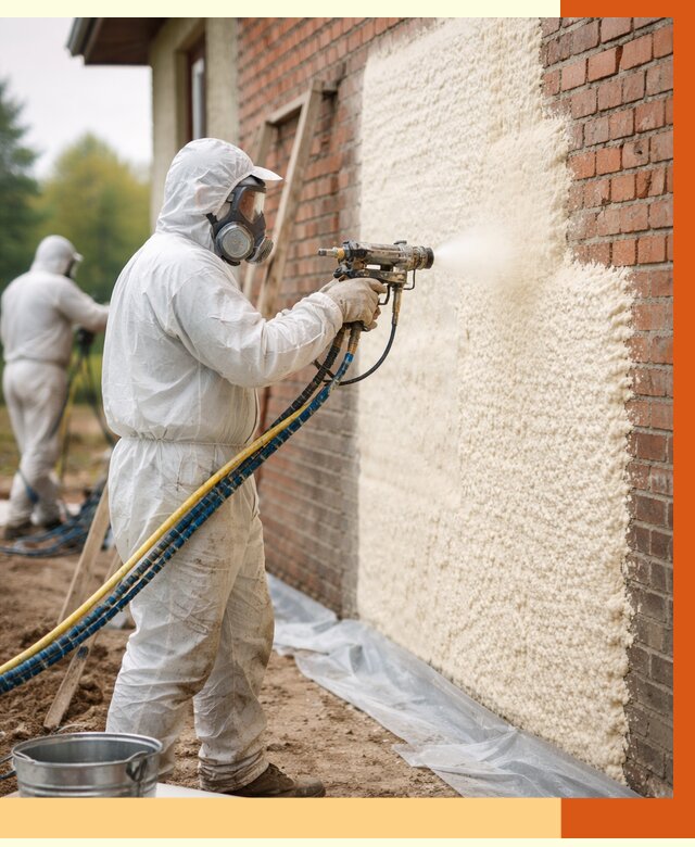 Утепление кирпичного дома ППУ в Колпино под ключ от 6705 руб. | ТепломастерКлп