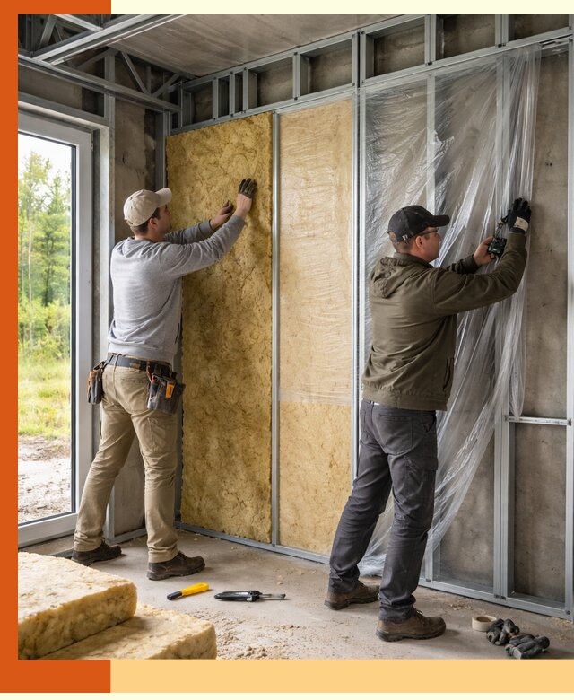 Утепление дома из ЛСТК в Колпино с гарантией качества и эффективности