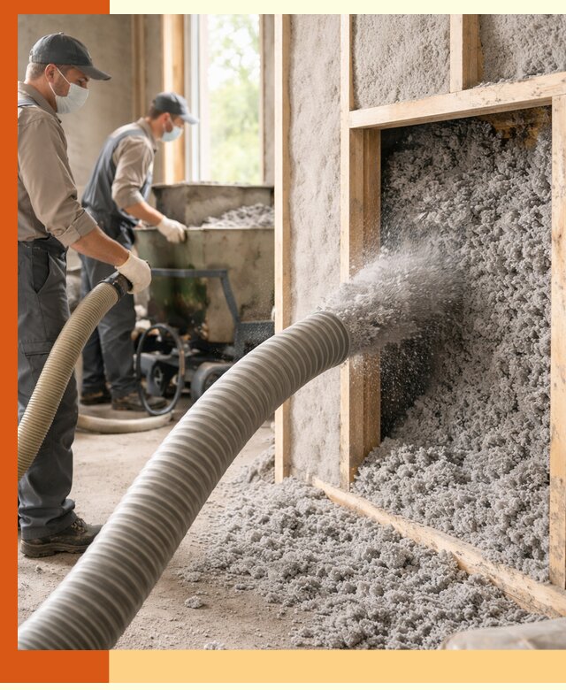 Утепление коттеджа эковатой в Колпино с гарантией качества