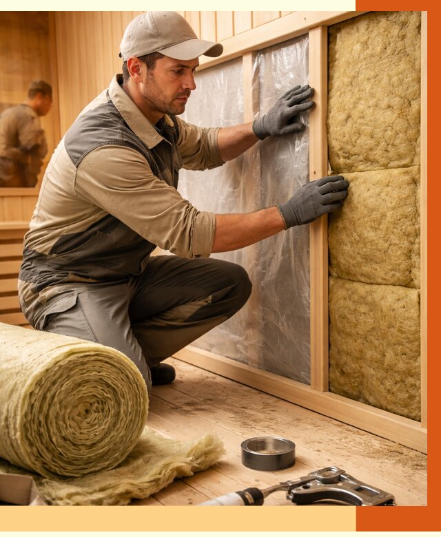 Утепление сауны изнутри в Колпино от 6705 руб. за м2 | ППУ, под ключ — ТепломастерКлп