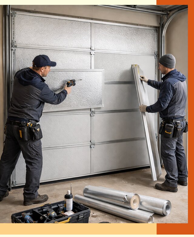 Утепление гаражных ворот в Колпино от 8097 руб/м2 — надежно и быстро | ТепломастерКлп