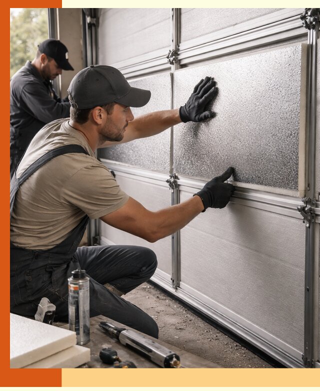 Утепление гаражных ворот в Колпино качественно и надежно