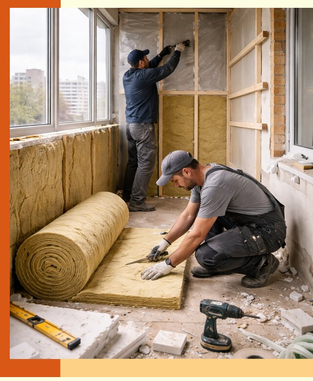 Утепление балкона под ключ в Колпине качественно и быстро