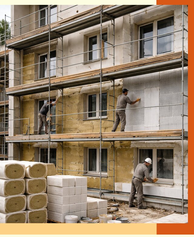 Утепление гостиницы в Колпино от 7427 руб./м2 — комплексно, ППУ, под ключ | ТепломастерКлп