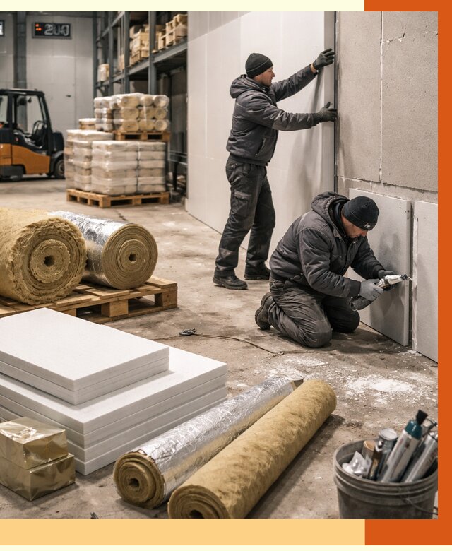 Утепление холодного склада в Колпино от 8768 руб/м2 — комплексное под ключ | ТепломастерКлп