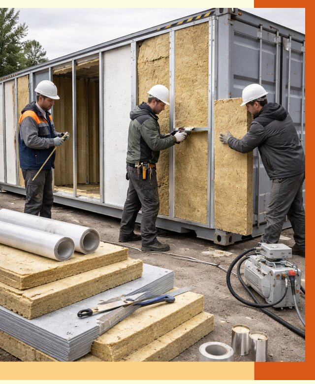 Утепление морского контейнера в Колпино от 3868 руб. под ключ | ТепломастерКлп