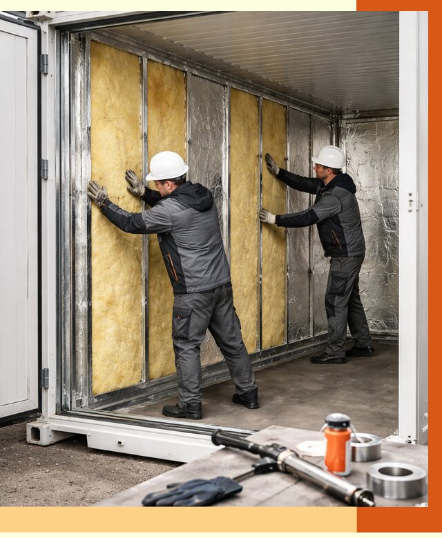 Утепление рефрижераторного контейнера в Колпино от 46418 руб./м² | ТепломастерКлп