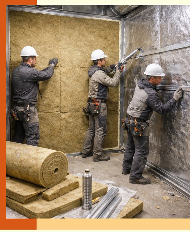 Утепление венткамеры в Колпино — качественная теплоизоляция и шумопоглощение