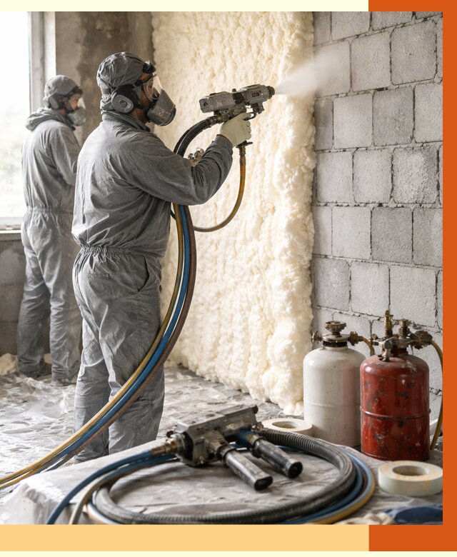 Утепление блочной стены ППУ в Колпино от 4384 руб./м² — ТепломастерКлп