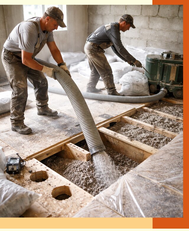 Заполнение пустот перекрытий в Колпино от 4642 руб. под ключ | ТепломастерКлп