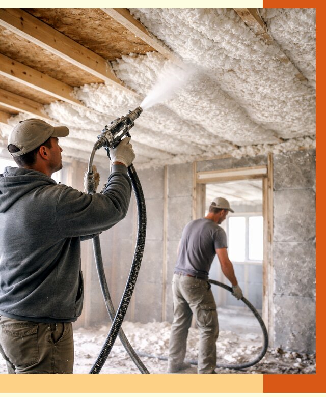 Утепление пеноизолом в Колпино от 1650 руб./м2 под ключ | ТепломастерКлп