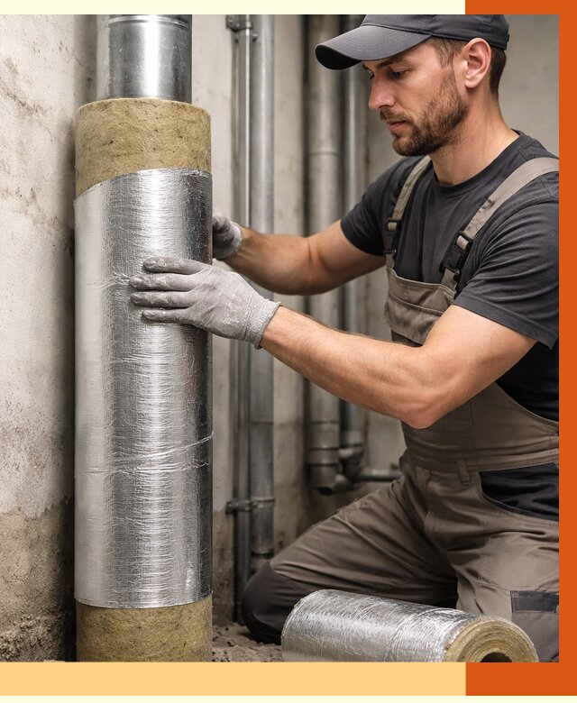 Шумоизоляция труб в Колпино от 1238 руб. — шумоподавление и звукоизоляция труб | ТепломастерКлп