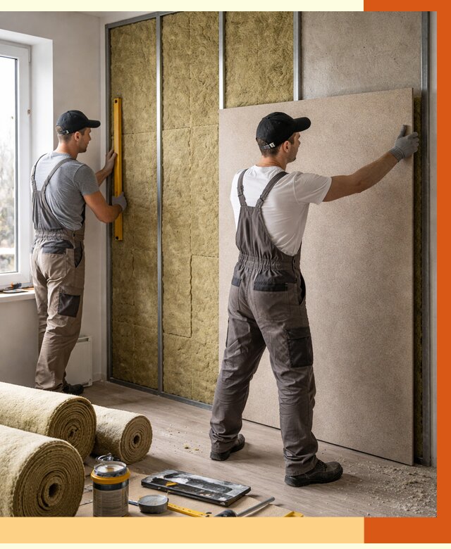 Шумоизоляция стен в Колпино от 4642 руб/м2 — звукоизоляция стен под ключ | ТепломастерКлп