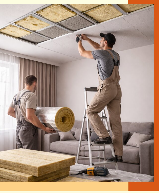 Шумоизоляция потолка в Колпино от 2321 руб. под ключ | Профессионально — ТепломастерКлп