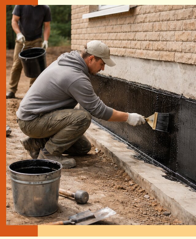 Гидроизоляция цоколя домов и зданий в Колпино эффективными методами