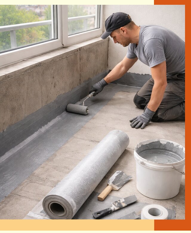 Профессиональная гидроизоляция балкона в Колпино от 4332 руб. | ТепломастерКлп