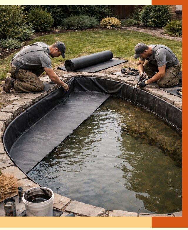 Гидроизоляция пруда в Колпино от 15473 руб. под ключ | ТепломастерКлп профессионально