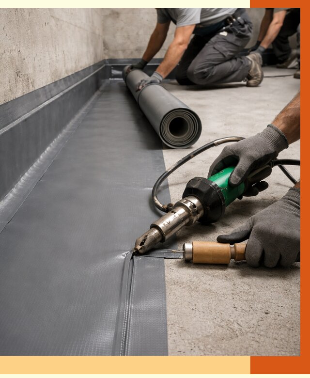 Монтаж гидроизоляционной мембраны в Колпино от 1026 руб/м2 | ТепломастерКлп